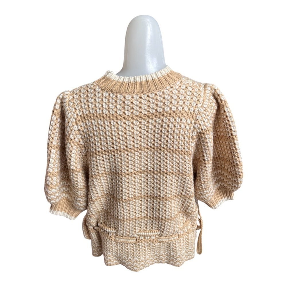 Anna Cate Alexa Tan & White Sweater size L - Picture 3 of 7